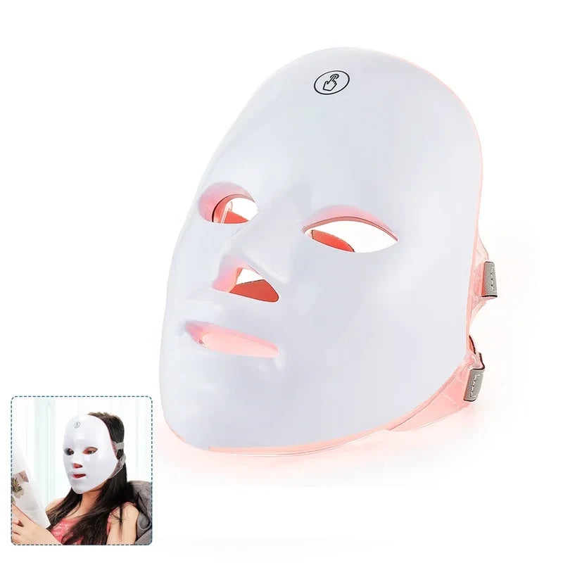 7-Color LED Light Therapy Mask: Rechargeable Photon Skincare Device for Home Use