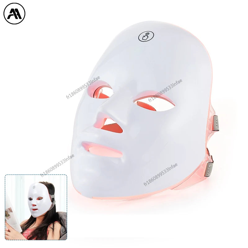 7-Color LED Light Therapy Mask: Rechargeable Photon Skincare Device for Home Use