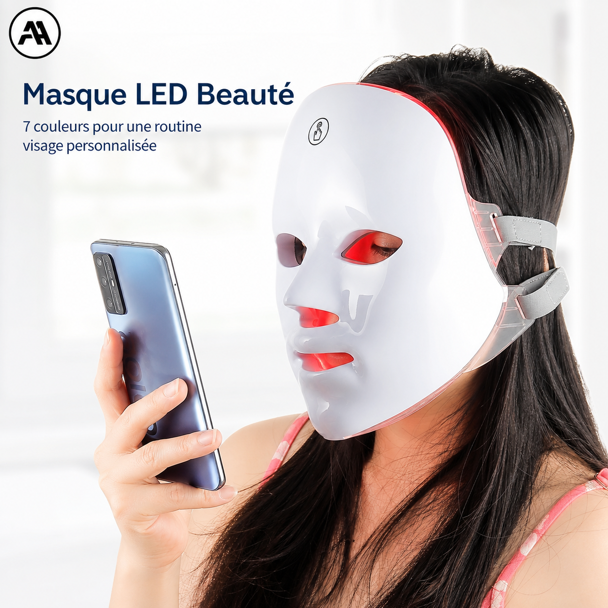 7-Color LED Light Therapy Mask: Rechargeable Photon Skincare Device for Home Use